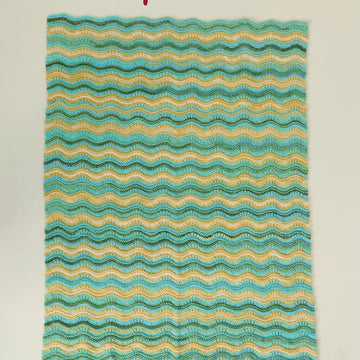 Wave Knit Blanket Knitting Pattern