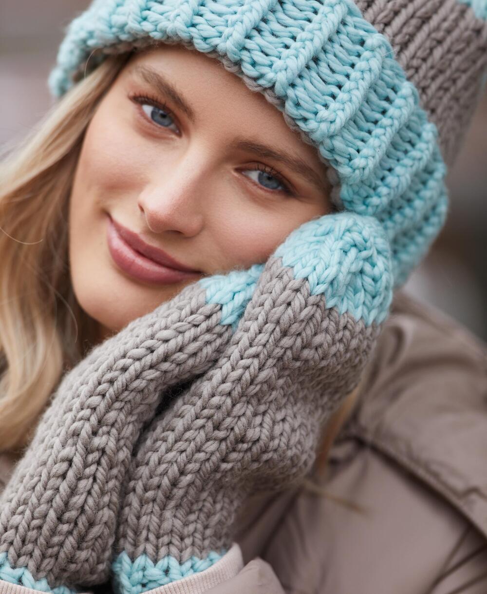 Striped Mittens Gloves Knitting Pattern