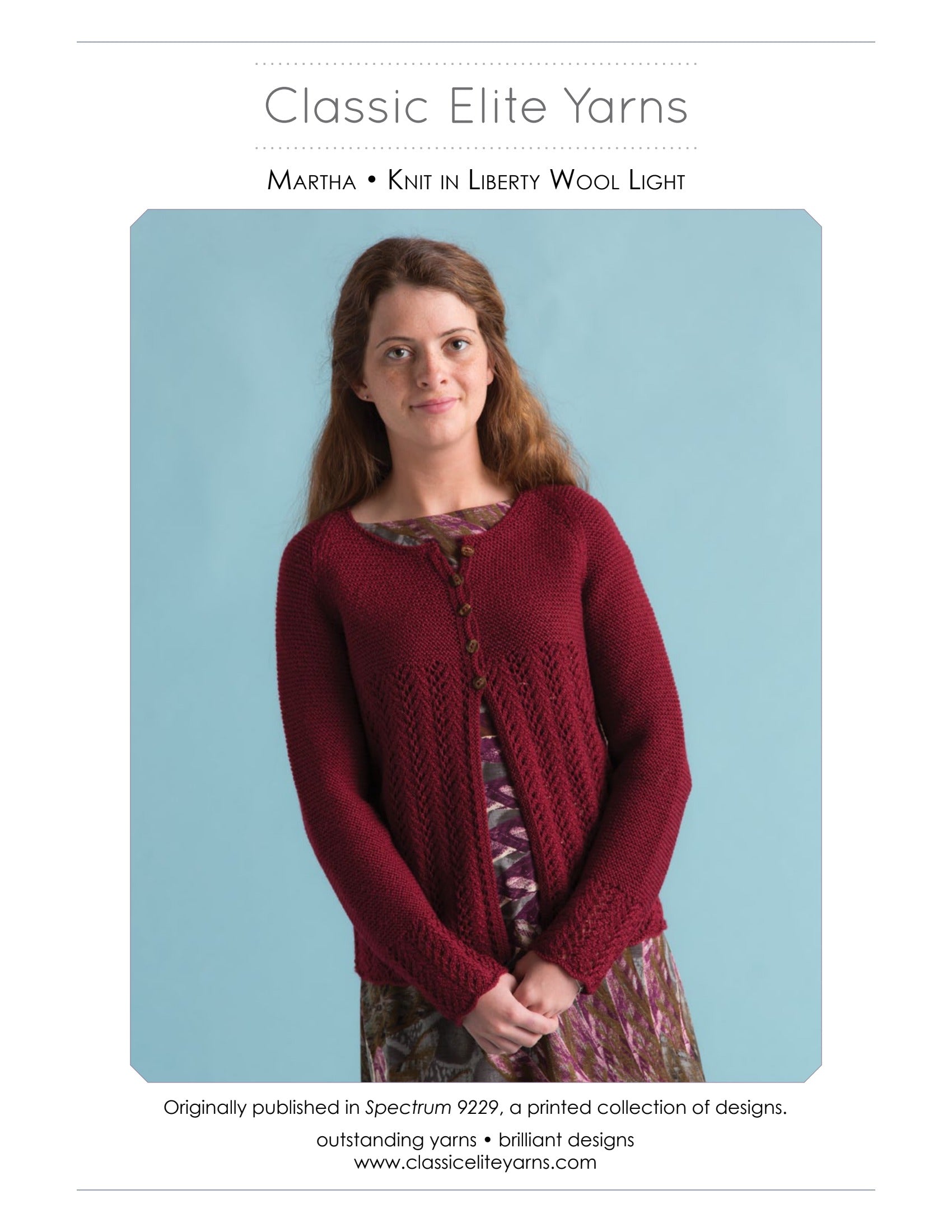 Classic Elite Yarns Martha Cardigan Knitting Pattern