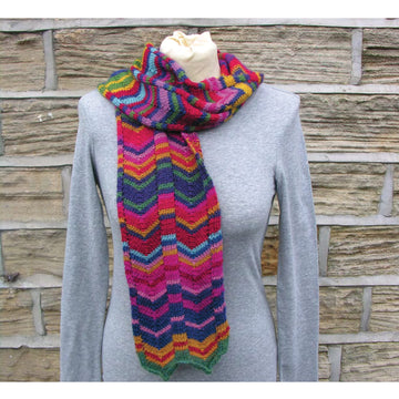 Rowan Zig Zag Stripe Scarf Knitting Pattern