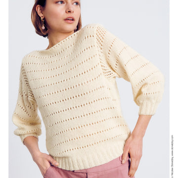 Lana Grossa Lace Pullover Jumper Knitting Pattern