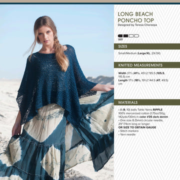 Tahki Yarns Long Beach Poncho Top PDF