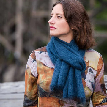 Churchmouse Studio AlexandraÃ¢â‚¬â„¢s Airplane Scarf in Rowan Kidsilk Mohair