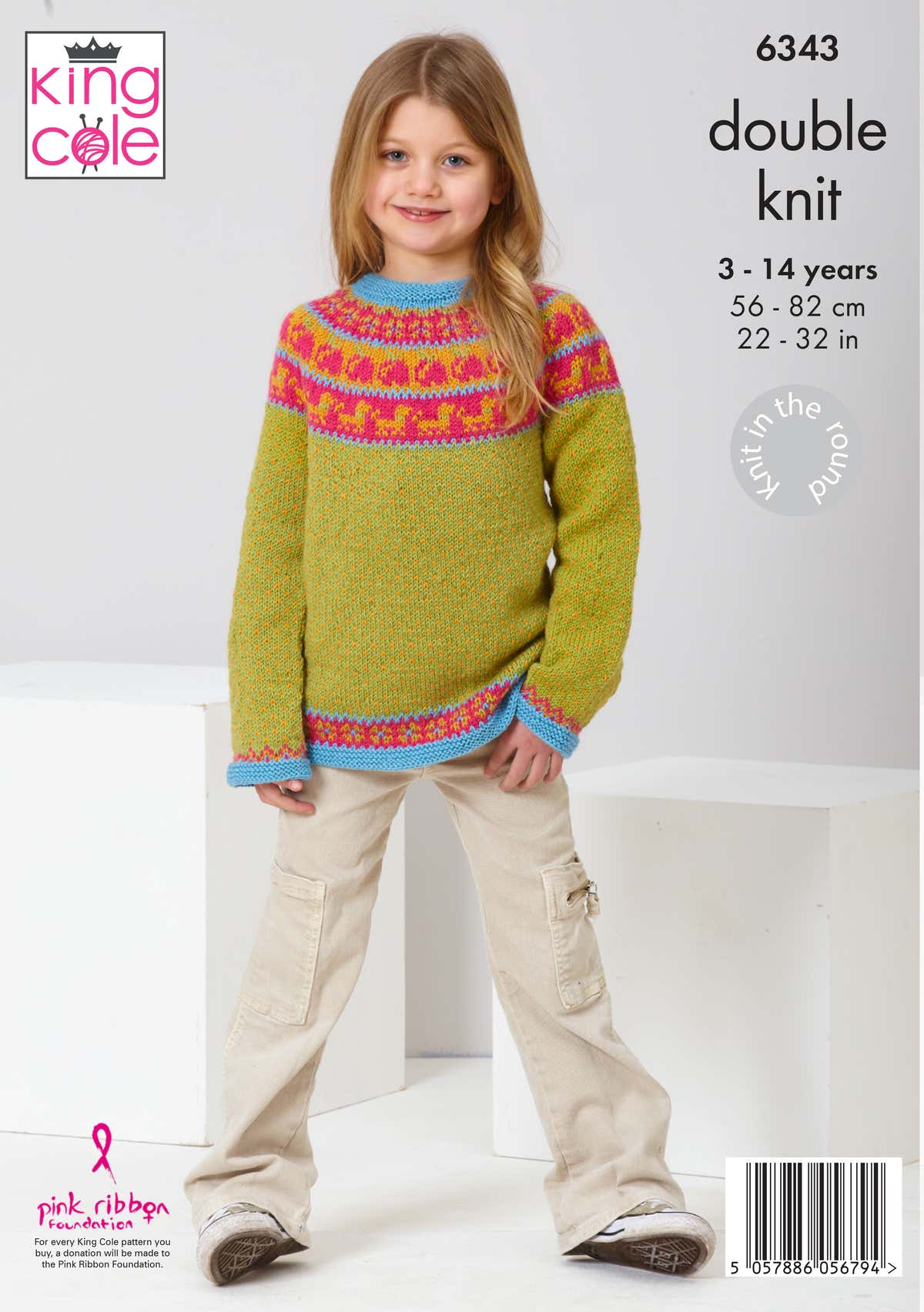 Fairisle Sweaters in King Cole Merino Blend DK - 6343 - Leaflet