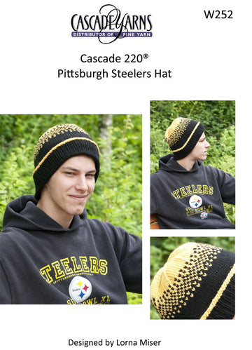 Pittsburgh Steelers Hat in Cascade 220 - W252 - Free PDF