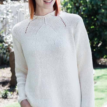 Trendsetter C Mitered Neck Pullover Knitting Pattern
