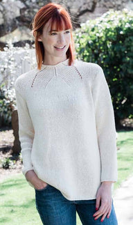 Trendsetter C Mitered Neck Pullover Knitting Pattern