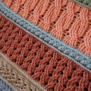 Colorful Cables Throw