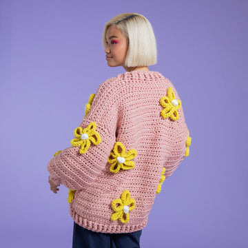Paintbox Yarns Sunshine and Daisies Cardigan Crochet Pattern
