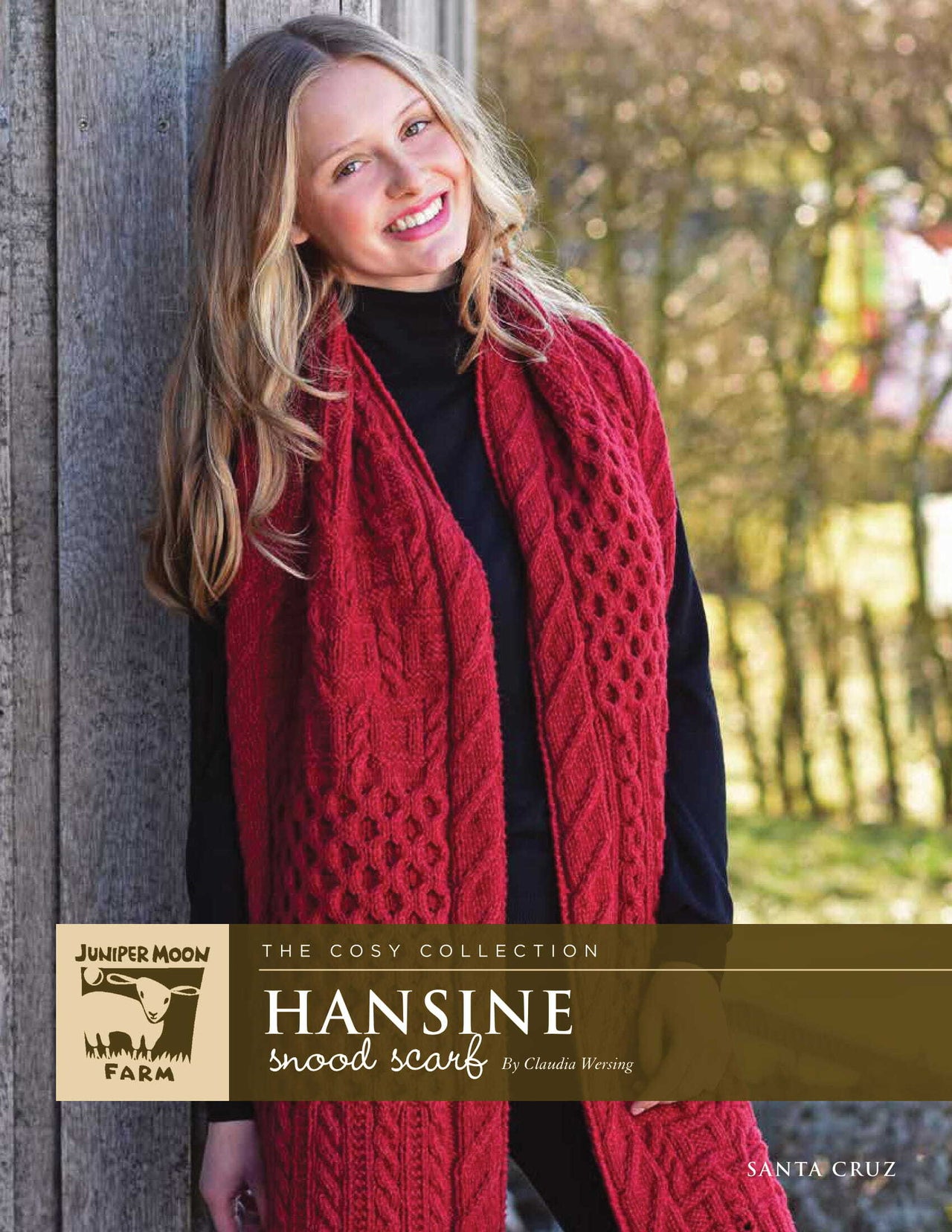 Hansine Snood Scarf in Juniper Moon Farm Santa Cruz Organic Merino