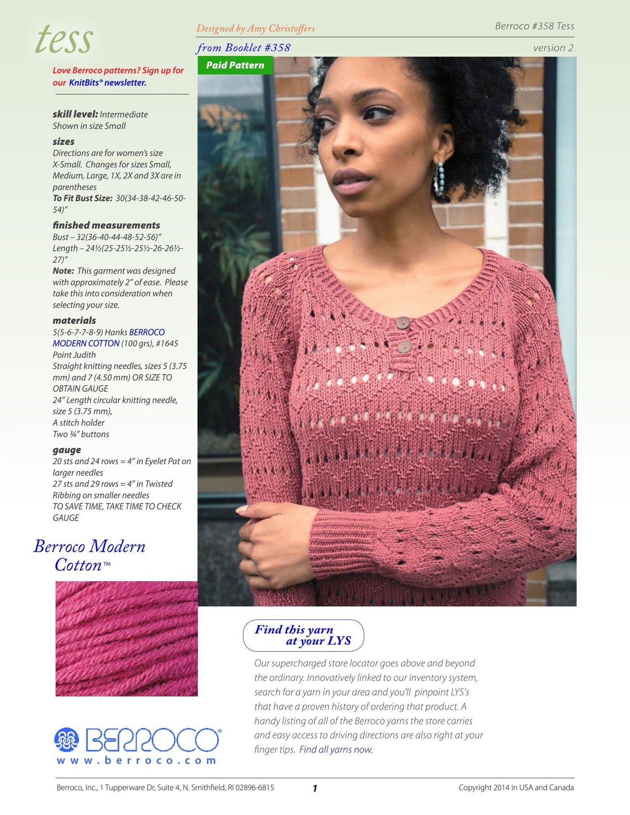 Berroco 358 Tess PDF