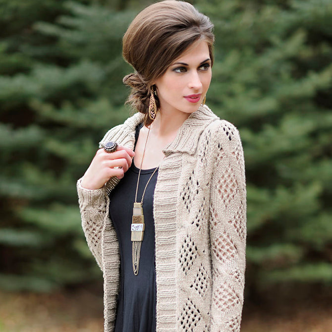 Blue Sky Fibers Afternoon Cardi Cardigan Knitting Pattern
