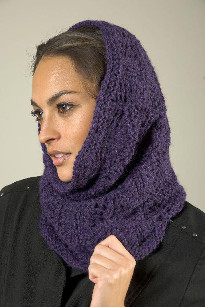 Wave Lace Snood-Cowl Knitting Pattern