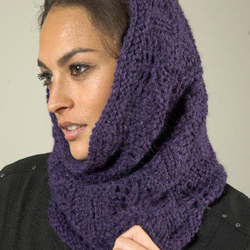 Wave Lace Snood-Cowl Knitting Pattern