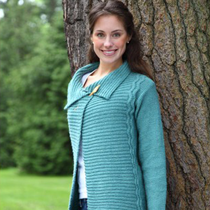 Valley Yarns Out of the Blue Cardigan Knitting Pattern