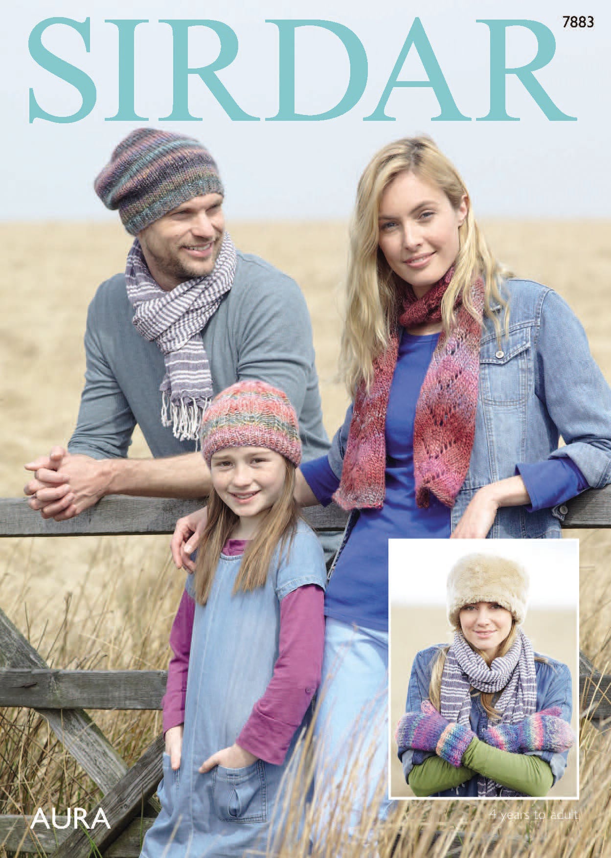 Sirdar 7883 Hats, Scarf and Mittens Knitting Pattern