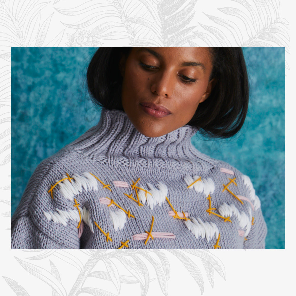 Willow & Lark Abstract Embroidery Jumper Knitting Pattern