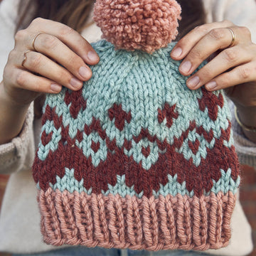 Trio Toboggan Hat Knitting Pattern