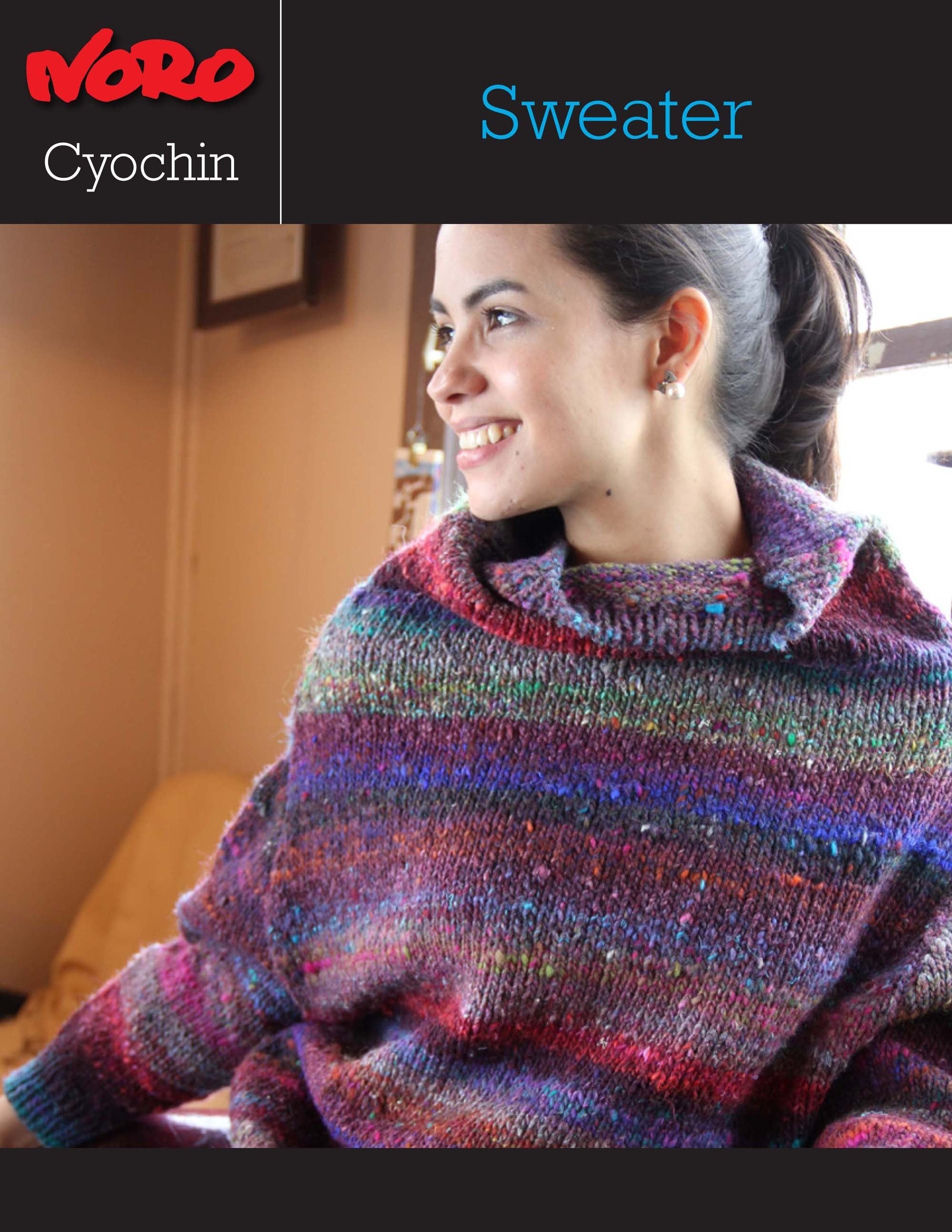 Mock Turtleneck Sweater Jumper Knitting Pattern