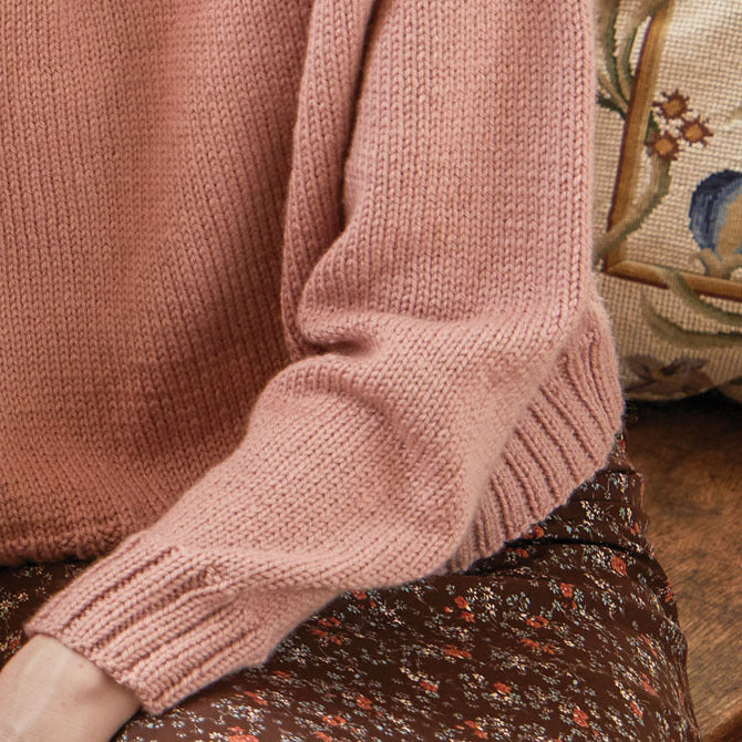 Sirdar Funnel Neck Rib Detail Sweater in Country Classic Worsted