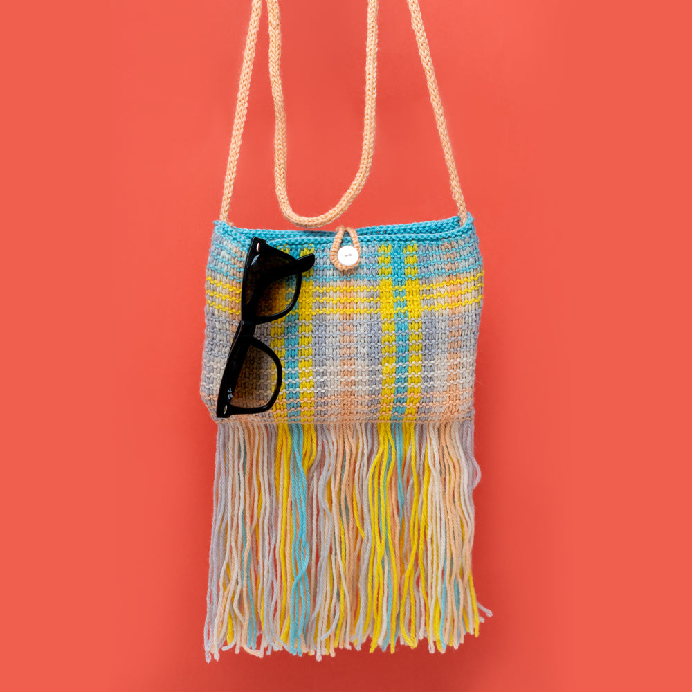 Paintbox Yarns Fun Fringed Bag Knitting Pattern