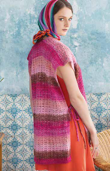 Side Tie Ruana Waistcoat Knitting Pattern
