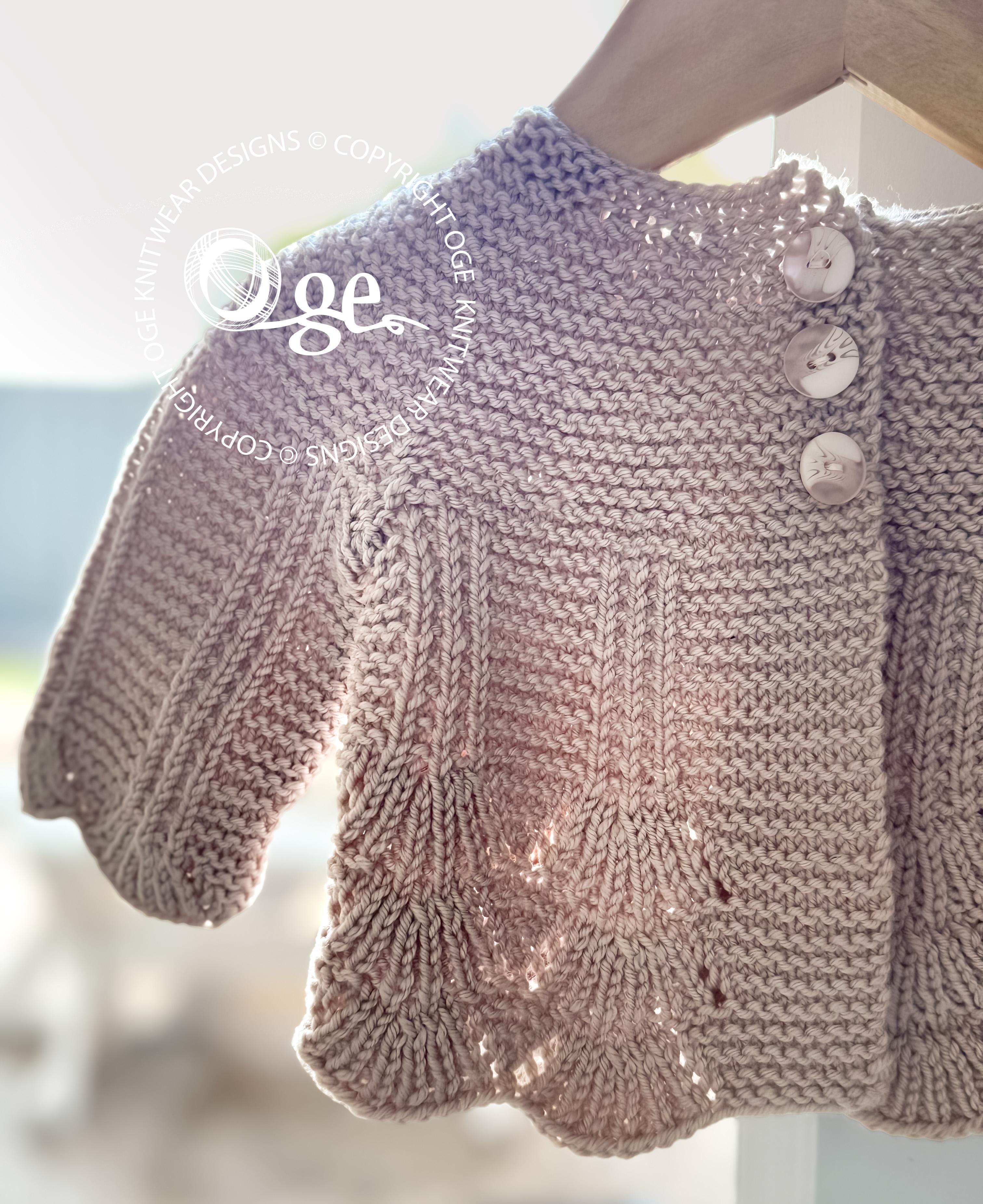 Shell Border Baby Cardigan - P097