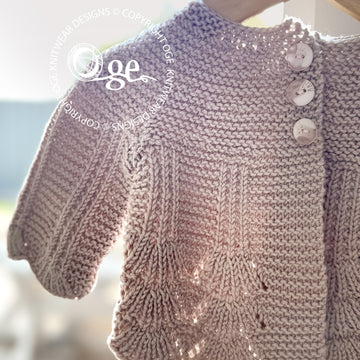 Shell Border Baby Cardigan - P097