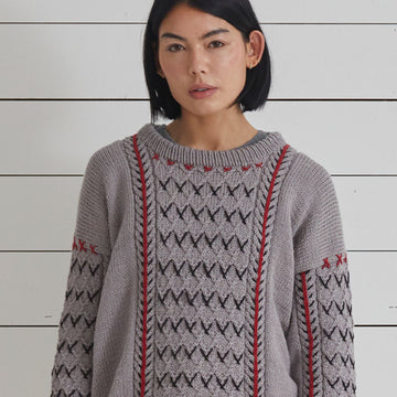 Debbie Bliss Vlada Cable Sweater Knitting Pattern