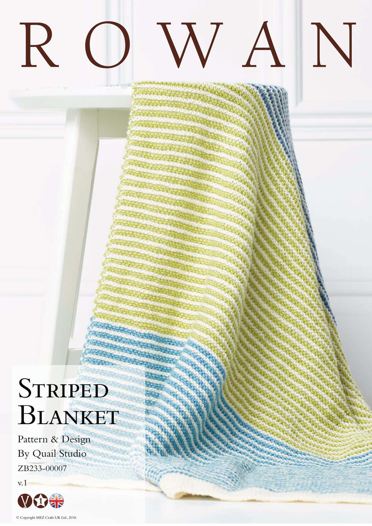 Rowan Striped Blanket Knitting Pattern