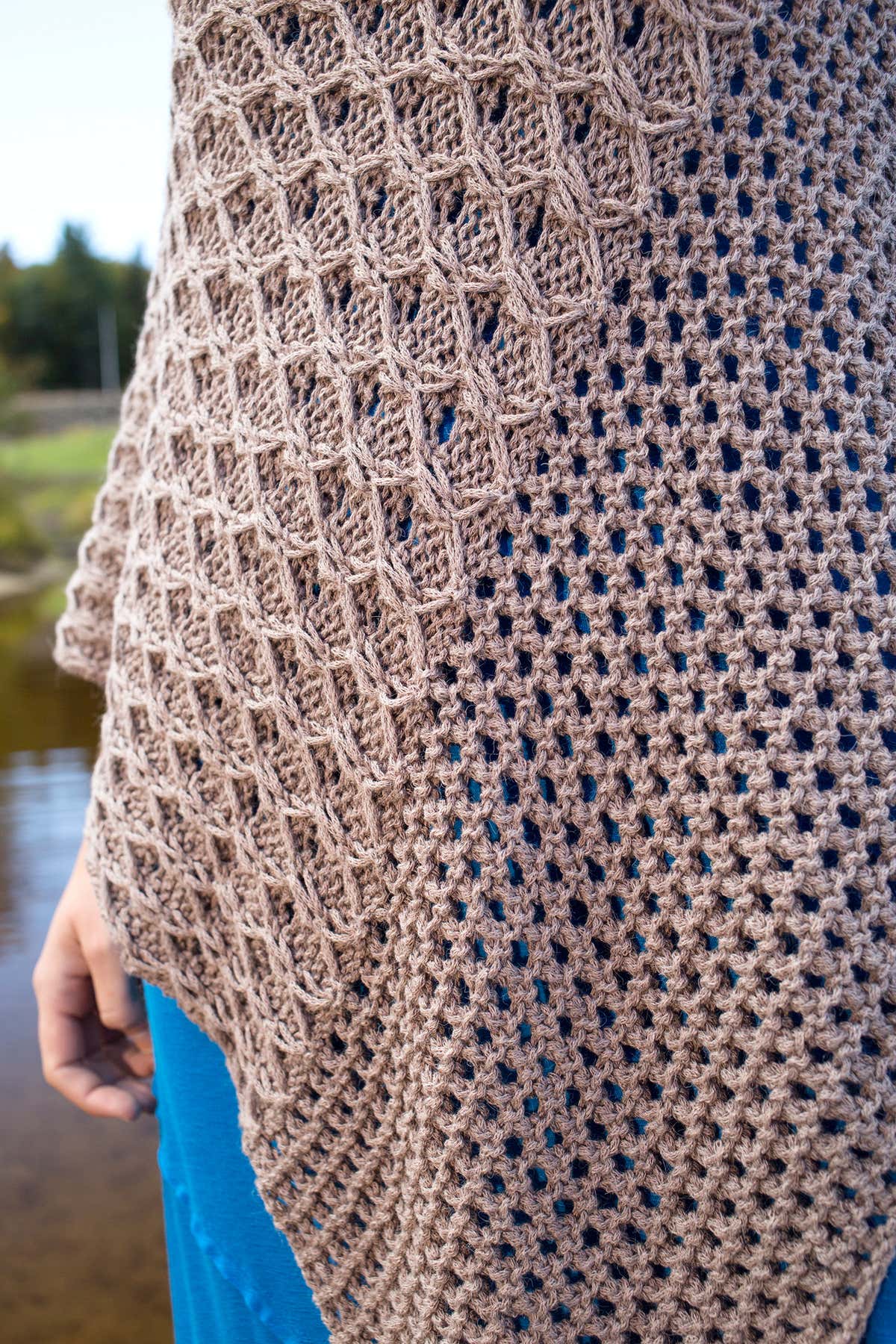 Scarlet Sage Poncho Wrap Knitting Pattern