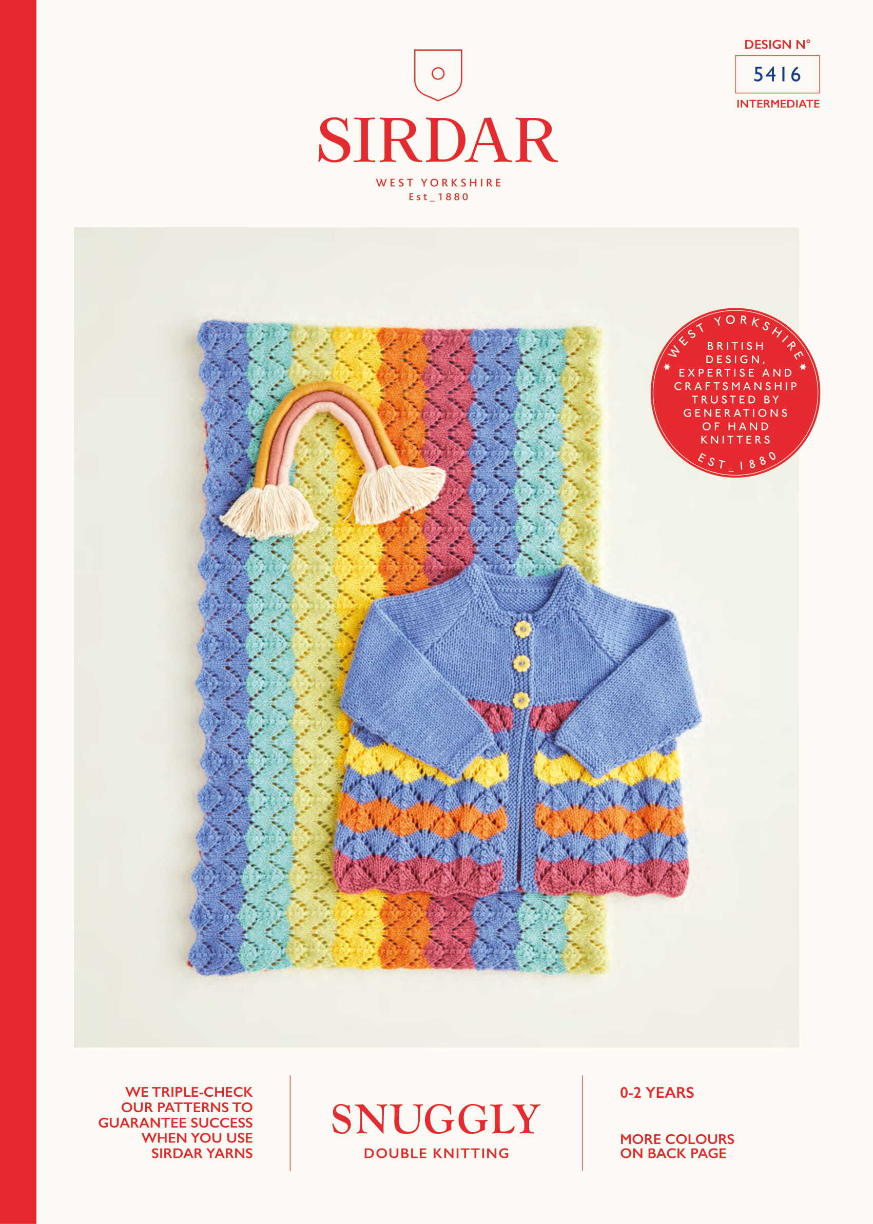 Sirdar Rainbow Matinee Coat & Blanket Knitting Pattern
