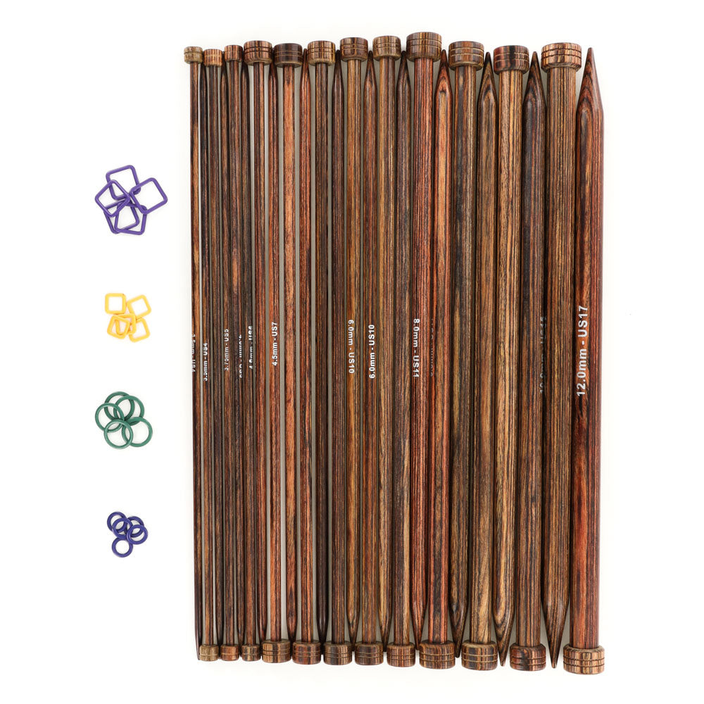 KnitPro Ginger 10in Single Pointed Needle Straight Needle Set