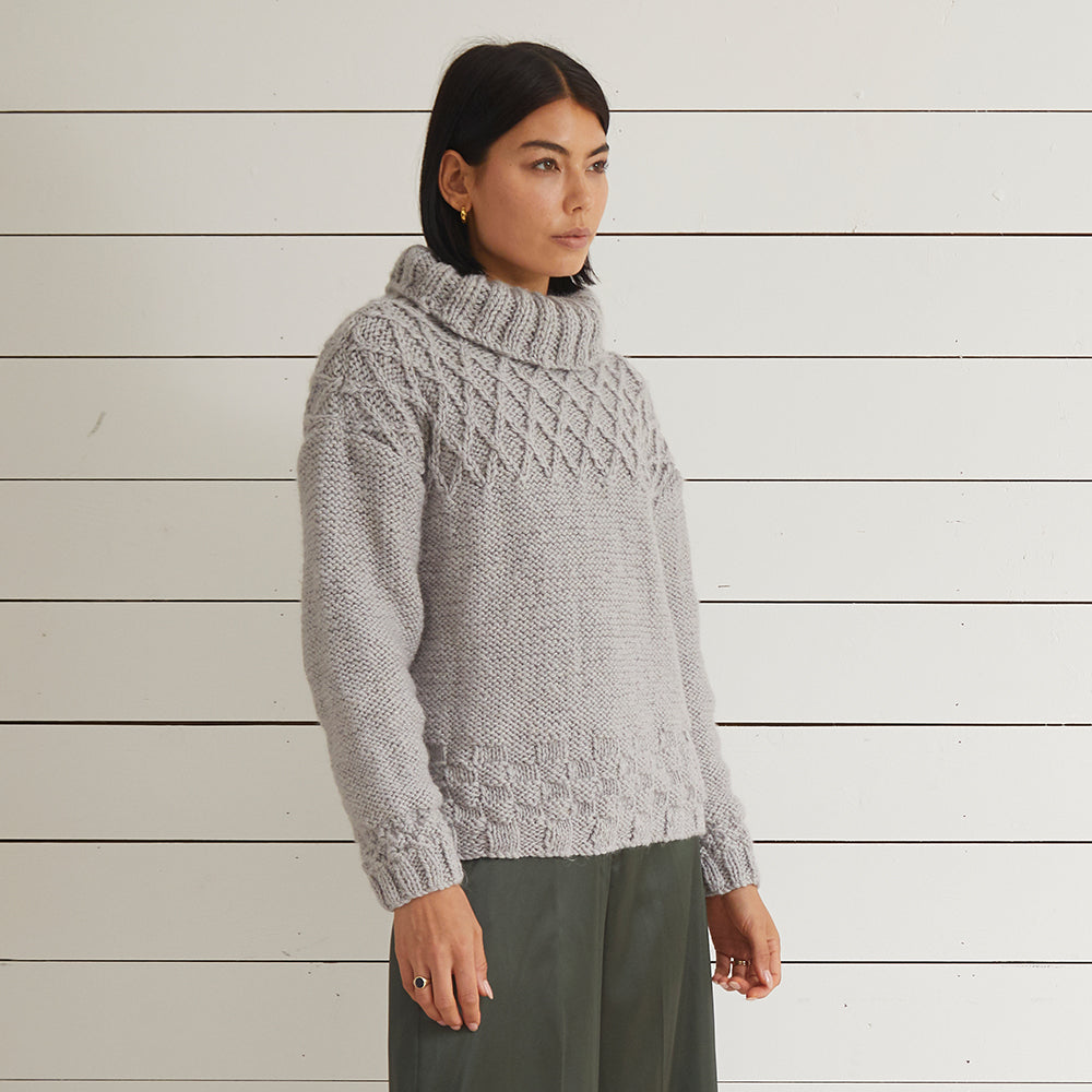 Debbie Bliss Phillipa Cable Yoke Sweater Knitting Pattern
