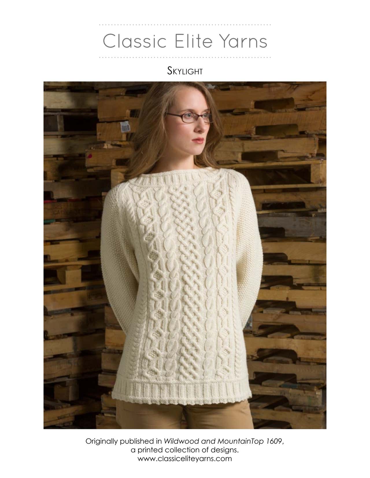 Classic Elite Yarns Skylight Jumper Knitting Pattern