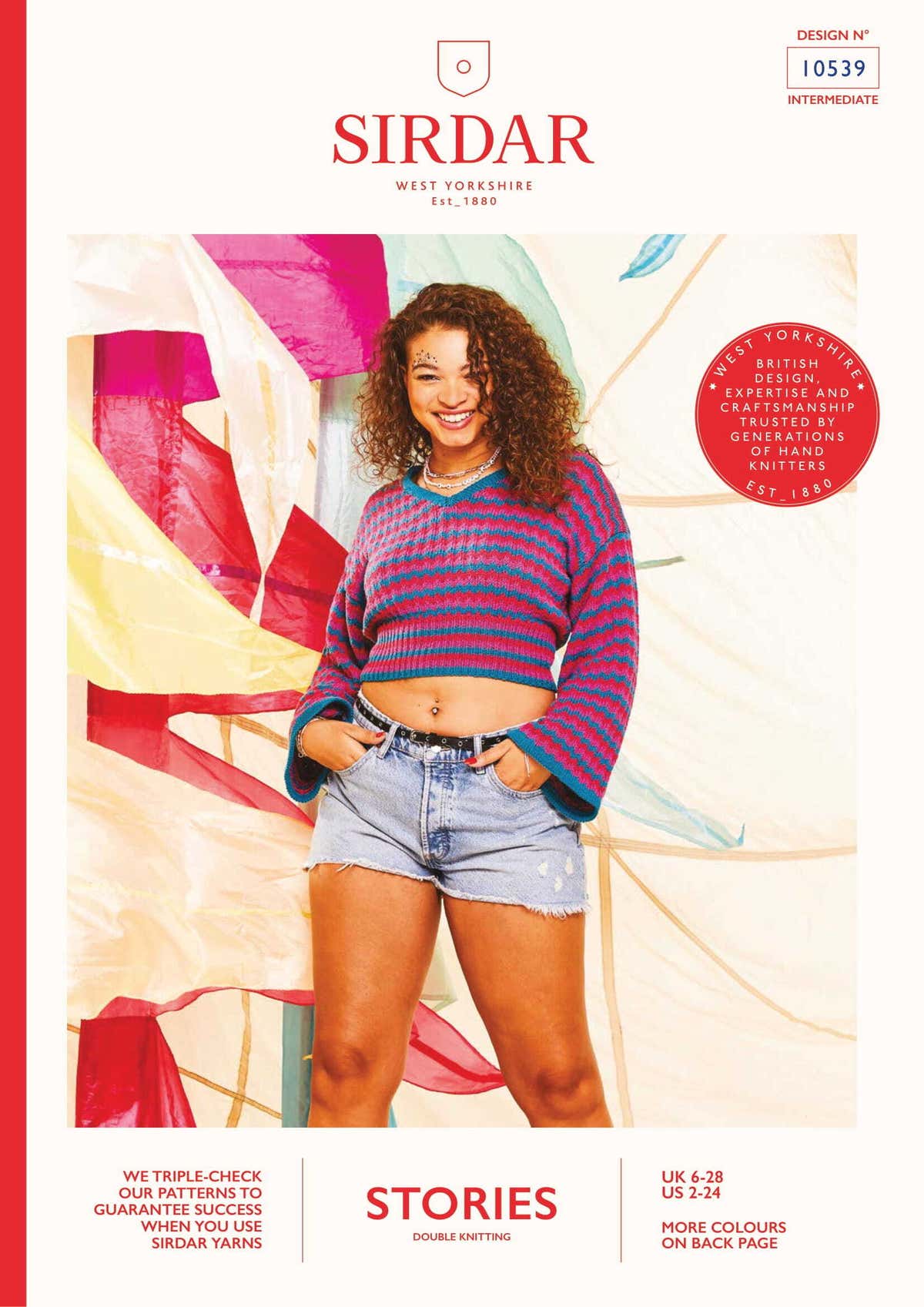Sirdar Cow Bell Sleeve Sweater Top Knitting Pattern