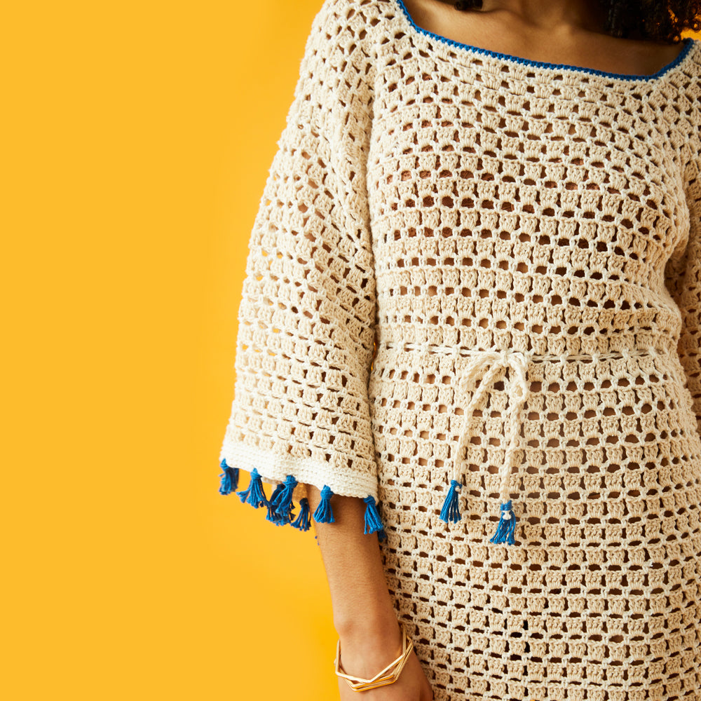 Paintbox Yarns Riad Tassel Dress Crochet Pattern