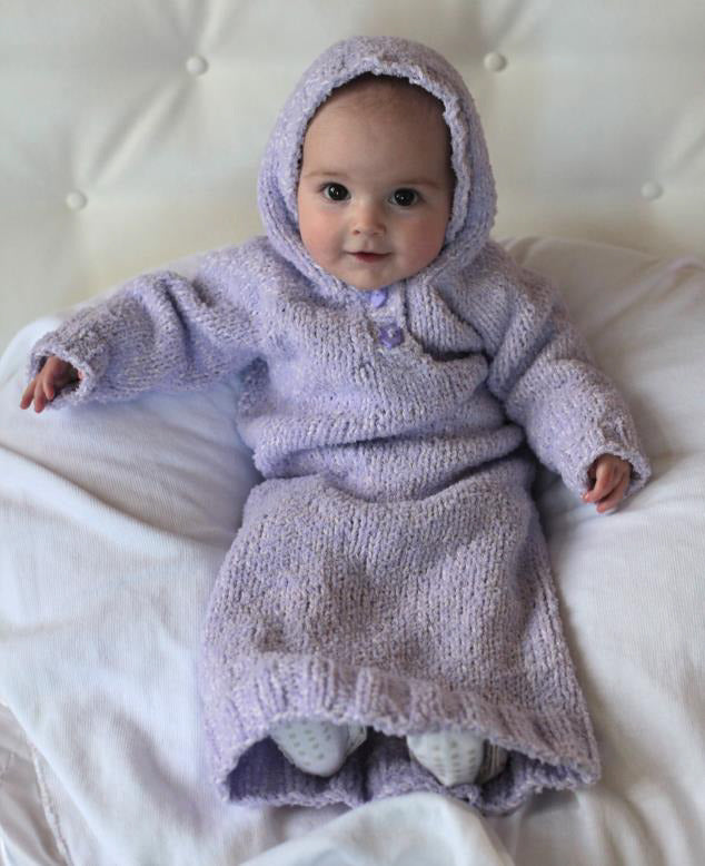 Baby Bunting Dress Knitting Pattern