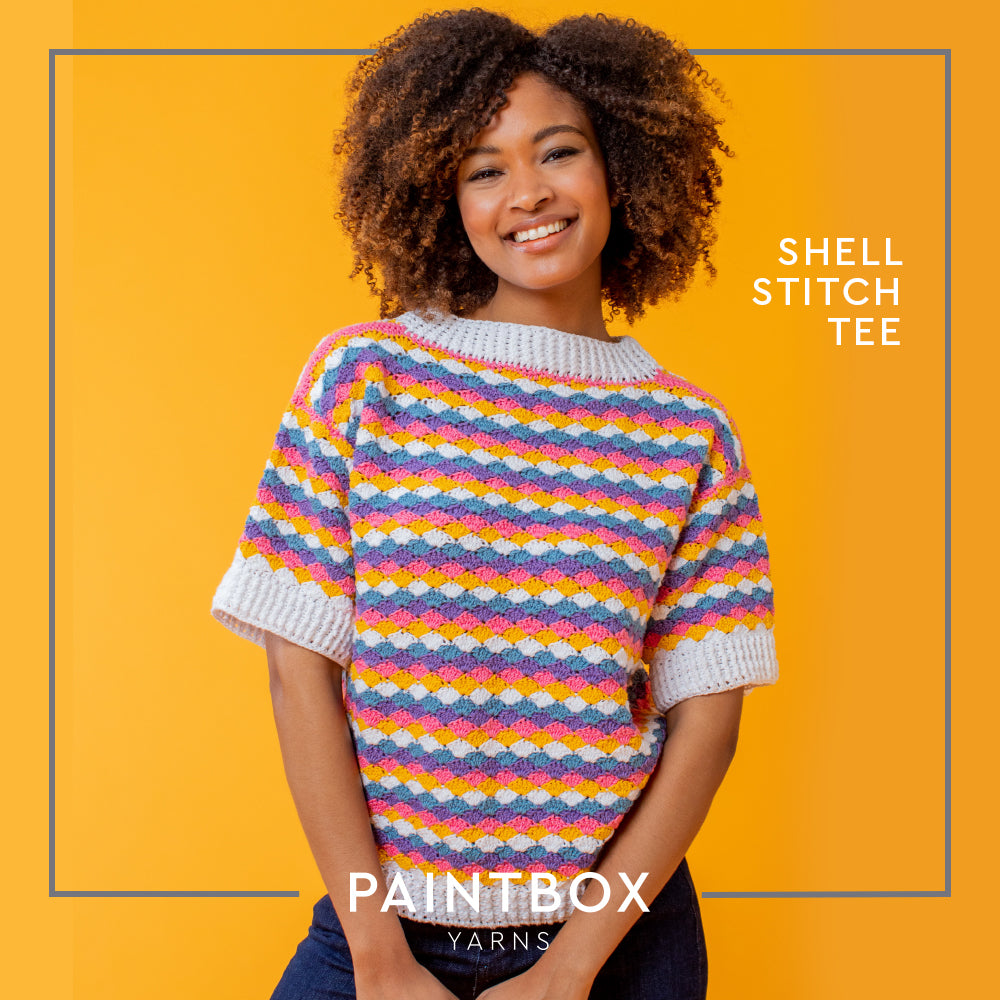 Paintbox Yarns Shell Stitch Tee Crochet Pattern
