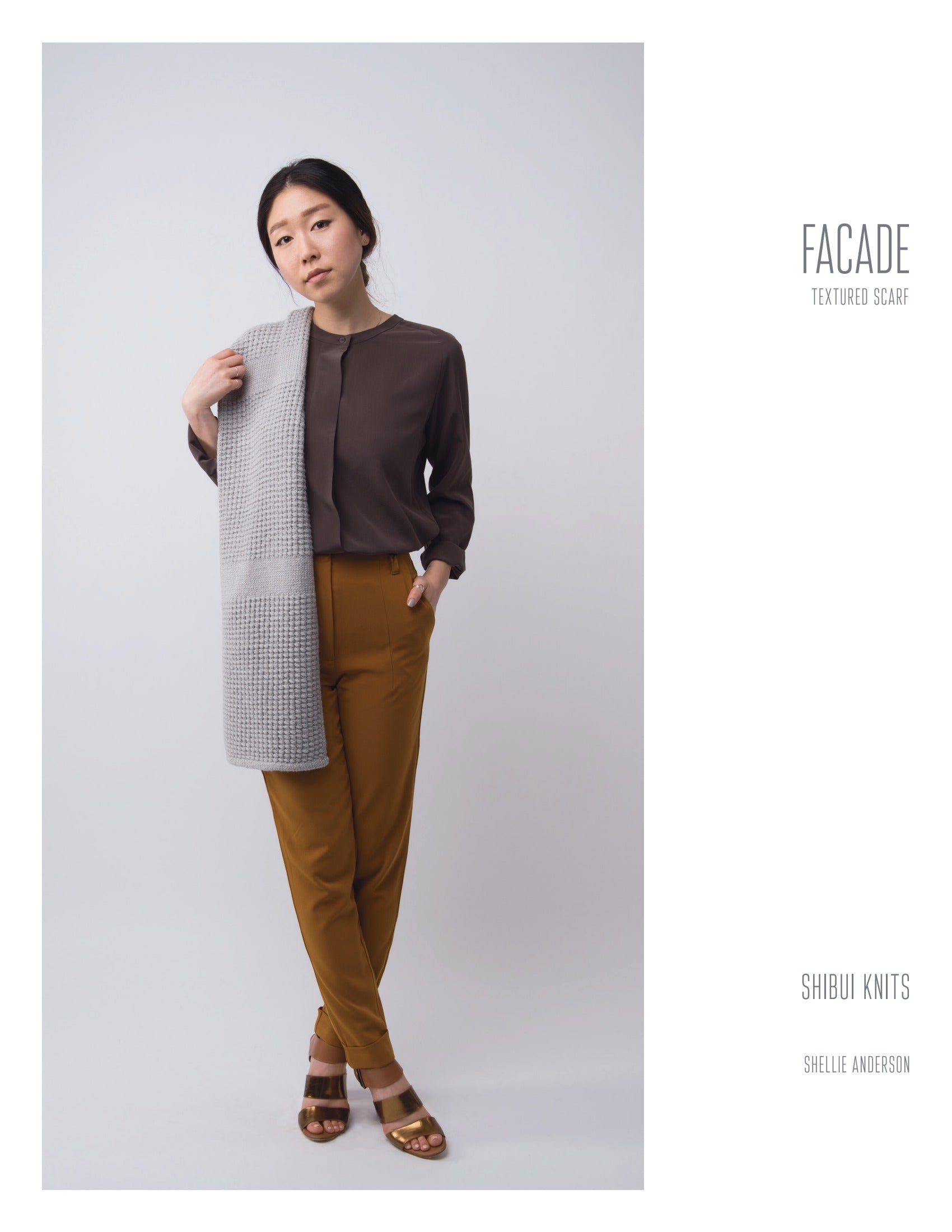 Shibui Knits Facade Scarf Knitting Pattern