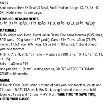 V-Neck Cable Pullover #124