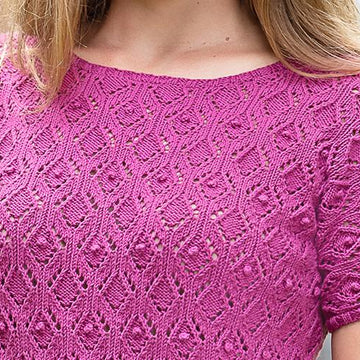 Diamond and Bobble Lace Top #194