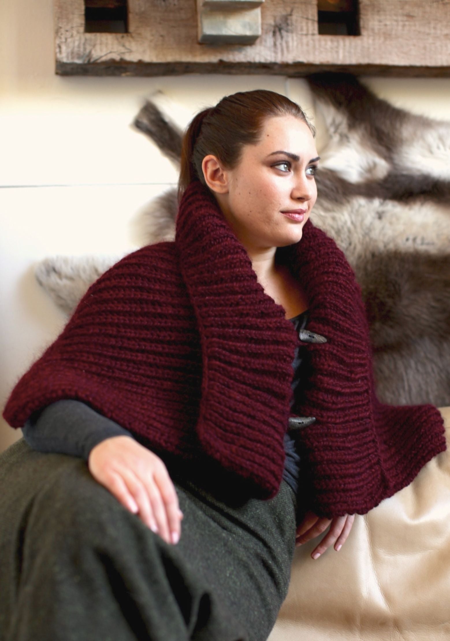 Cacao Wrap Knitting Pattern