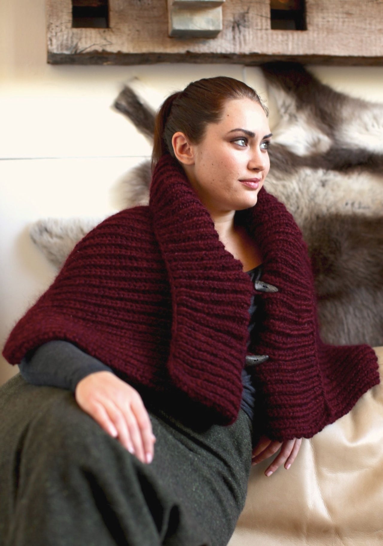 Cacao Wrap Knitting Pattern
