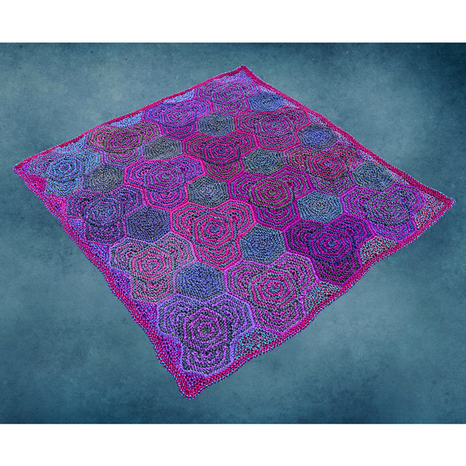 Jojoland Hidden Hexagon Blanket Knitting Pattern