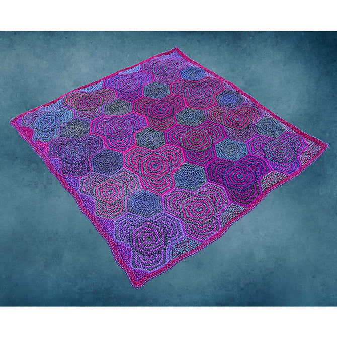 Jojoland Hidden Hexagon Blanket Knitting Pattern