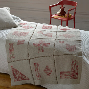 Felted and Mended Afghan Blanket Knitting Pattern