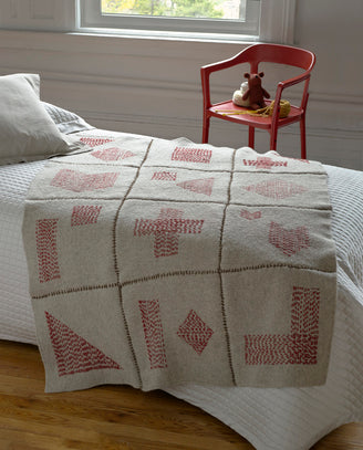 Felted and Mended Afghan Blanket Knitting Pattern