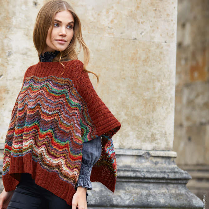 Lana Grossa Poncho Cape Knitting Pattern