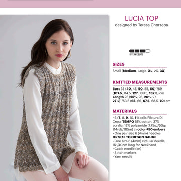Filatura Di Crosa Lucia Top Vest Knitting Pattern